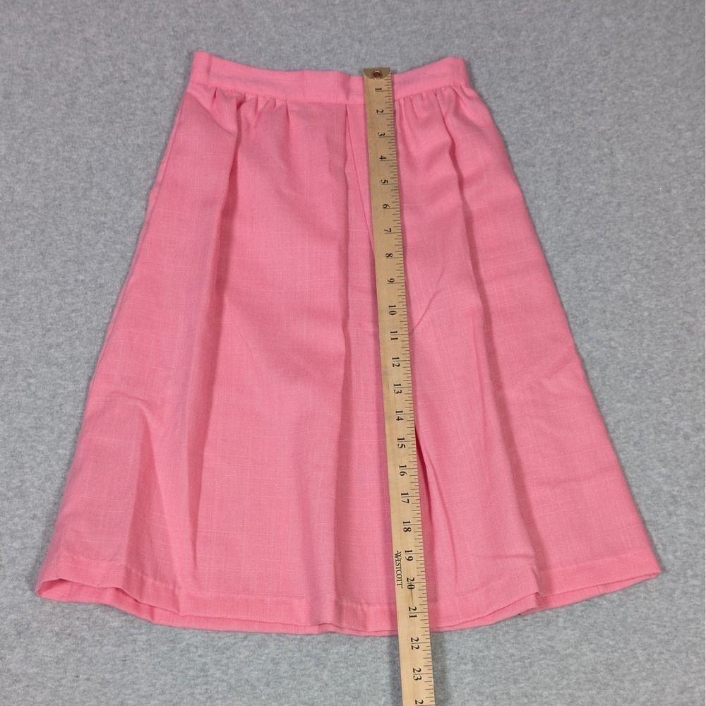 Vintage Girls Pleated Skirt Cardigan Jacket Set Size 10 Bright Pink New - Picture 12 of 13